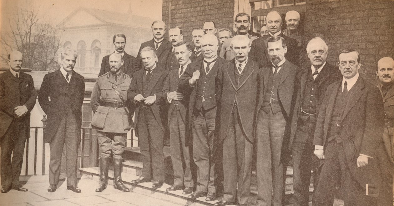 Sr. Lloyd George, Primer Ministro, y algunos de sus colegas en 1917, c1917, 1935 de Unbekannt