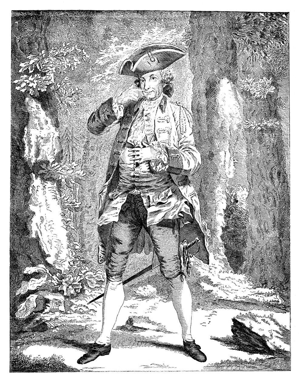 Mr Woodward en el personaje de Mercutio, 1753 de Unbekannt