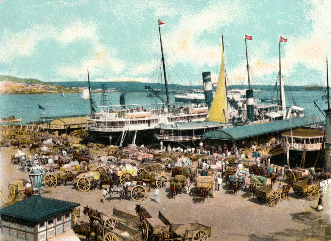 Puerto de Muelle de Luz con ferries, La Habana, Cuba, 1904 de Unbekannt