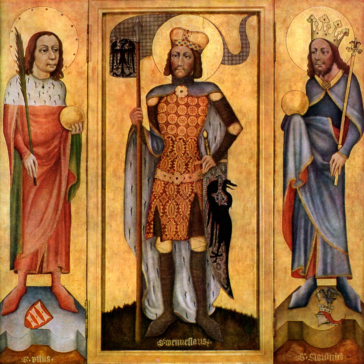 Retablo de Mulhouse, abierto, c1385 1955 de Unbekannt