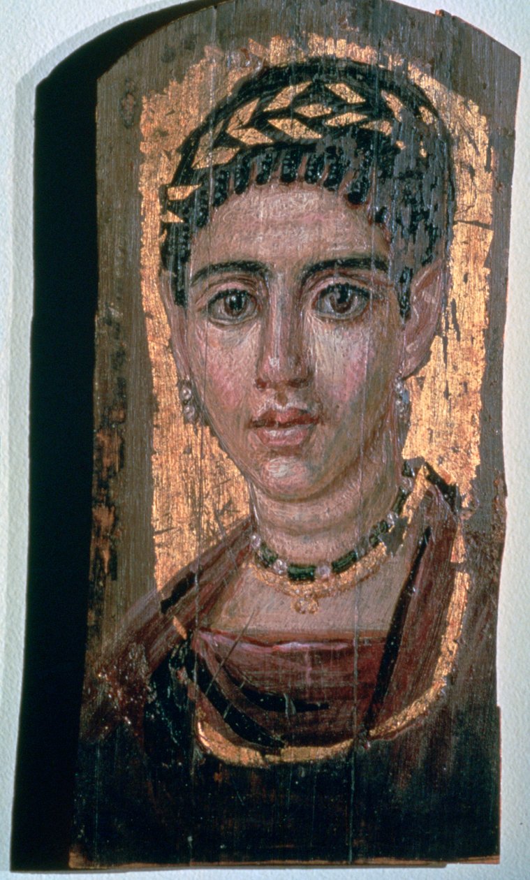Retrato de momia de una mujer egipcia, siglo I-III de Unbekannt
