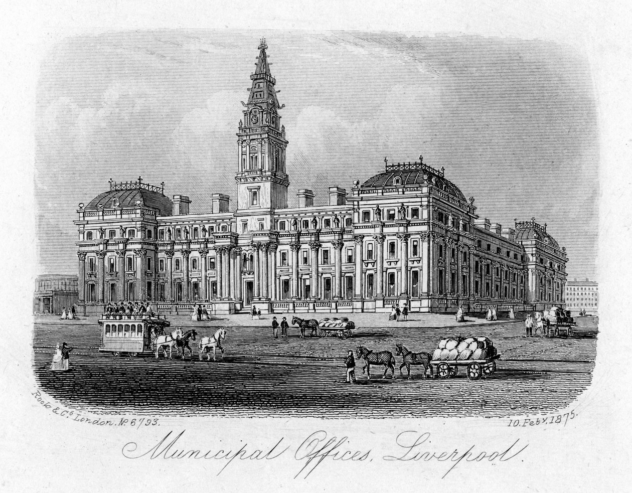 Oficinas Municipales, Liverpool, 10 de febrero de 1875 de Unbekannt