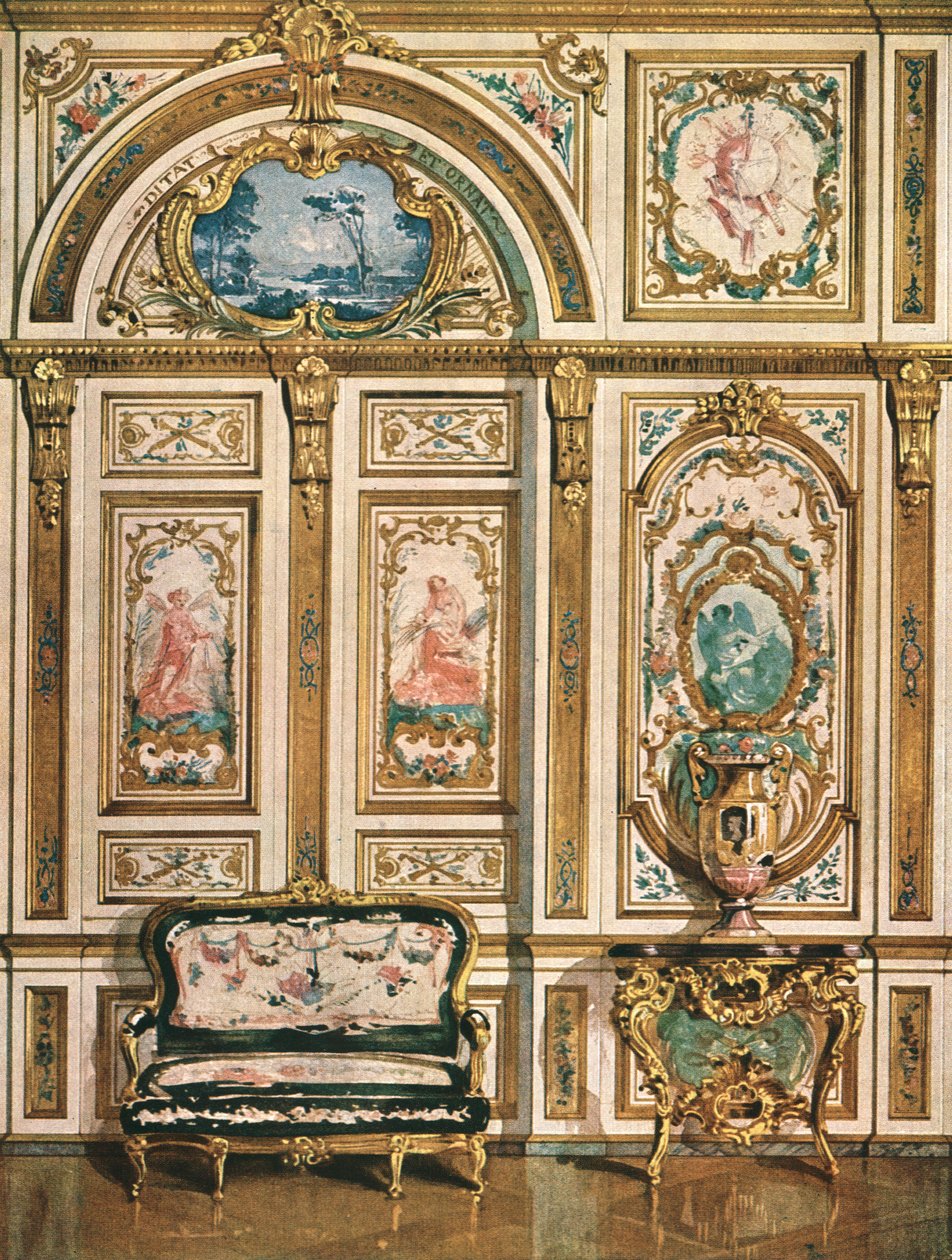 Decoración mural en el Palacio de Fontainebleau, Francia, 1928 de Unbekannt