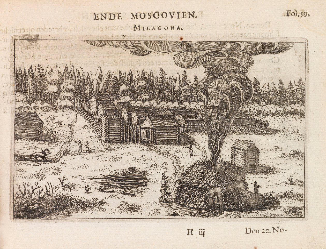 Moscovia, Milagona. Ilustración del diario de Antonis Goeteeris de Unbekannt