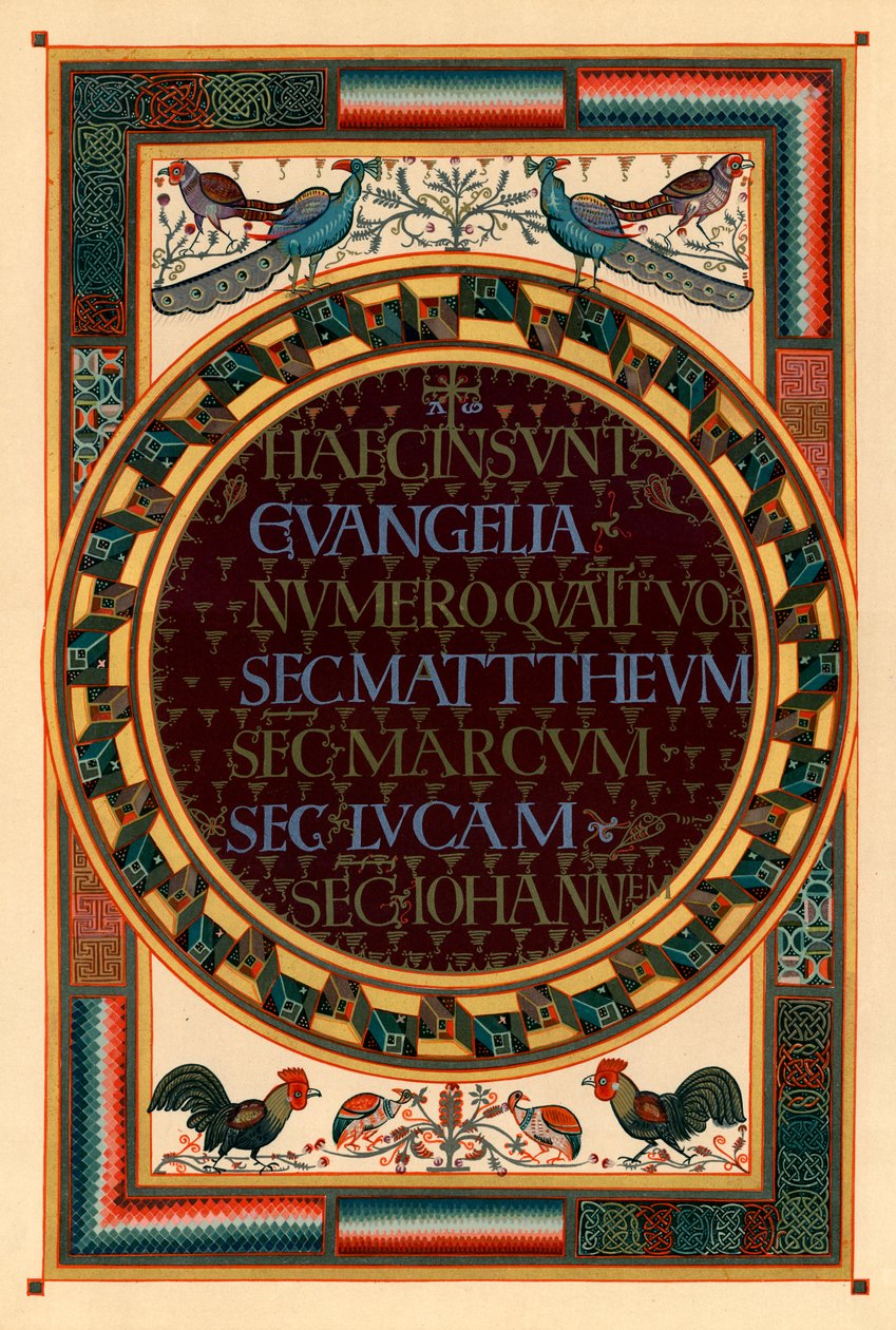 Nombres de los cuatro evangelistas, c800 d.C. de Unbekannt
