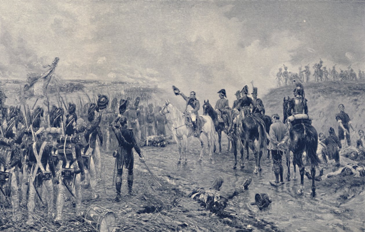 Napoleón y la Vieja Guardia antes de Waterloo, 1815, 1896 de Unbekannt