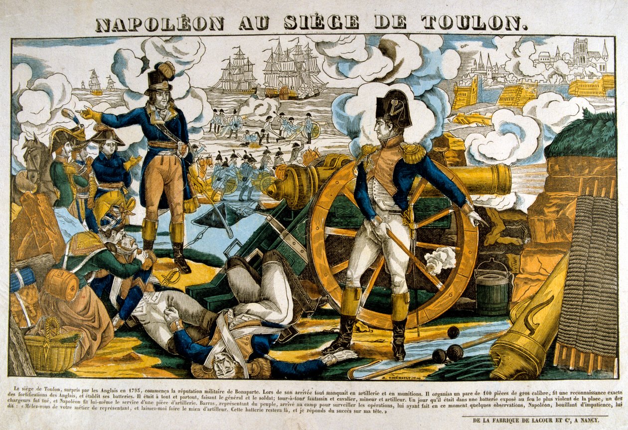 Napoleón en el sitio de Tolón, 1793, siglo XIX de Unbekannt
