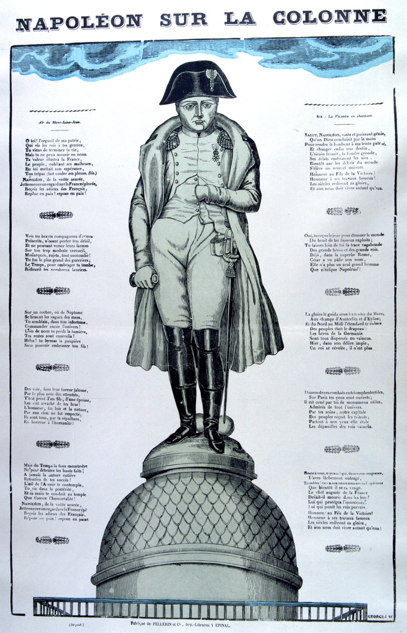 Napoleón en la columna, siglo XIX de Unbekannt