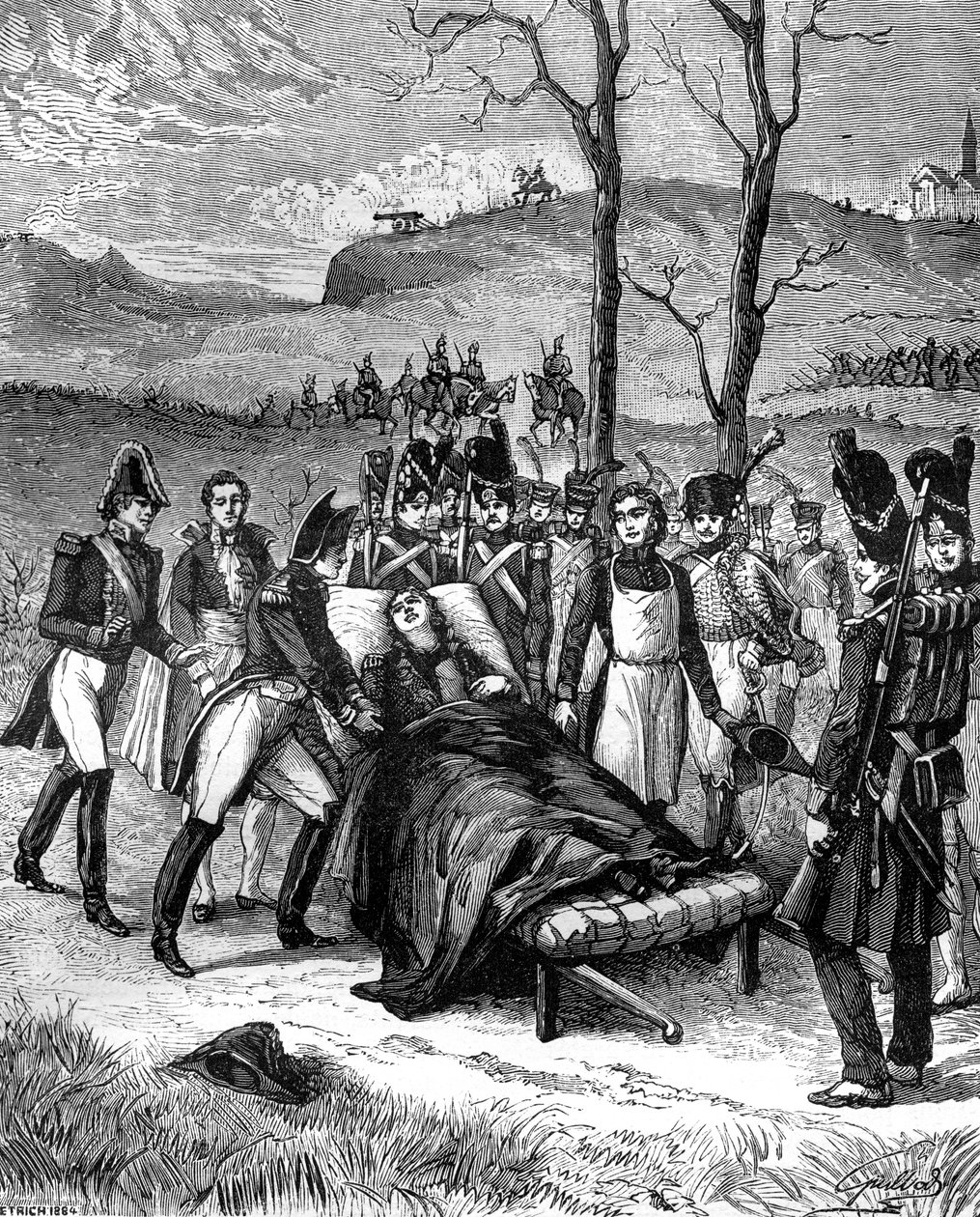 Napoleón corrió hacia Duroc, que aún vivía de Unbekannt