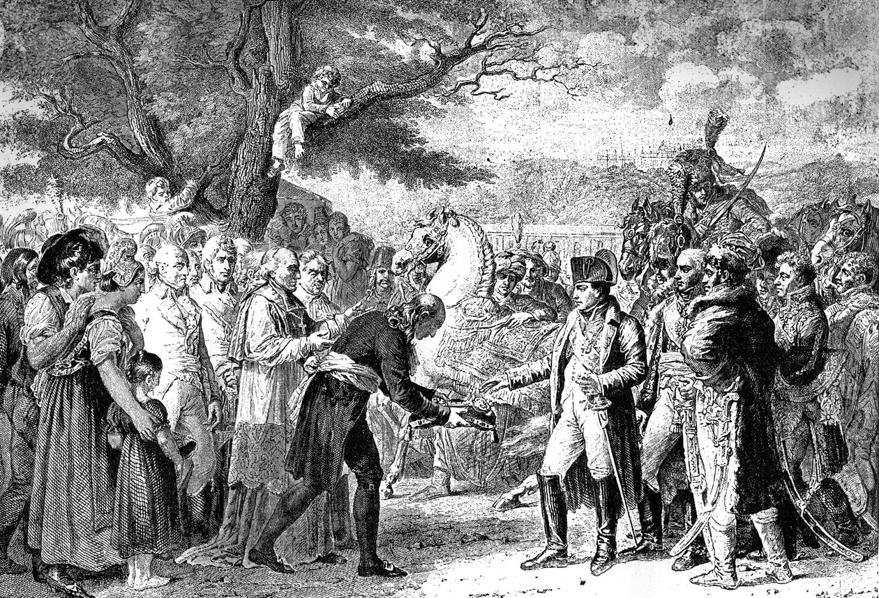 Napoleón recibe las llaves de Viena, Schloss Schönbrunn, 13 de noviembre de 1805 1882-1884 de Unbekannt
