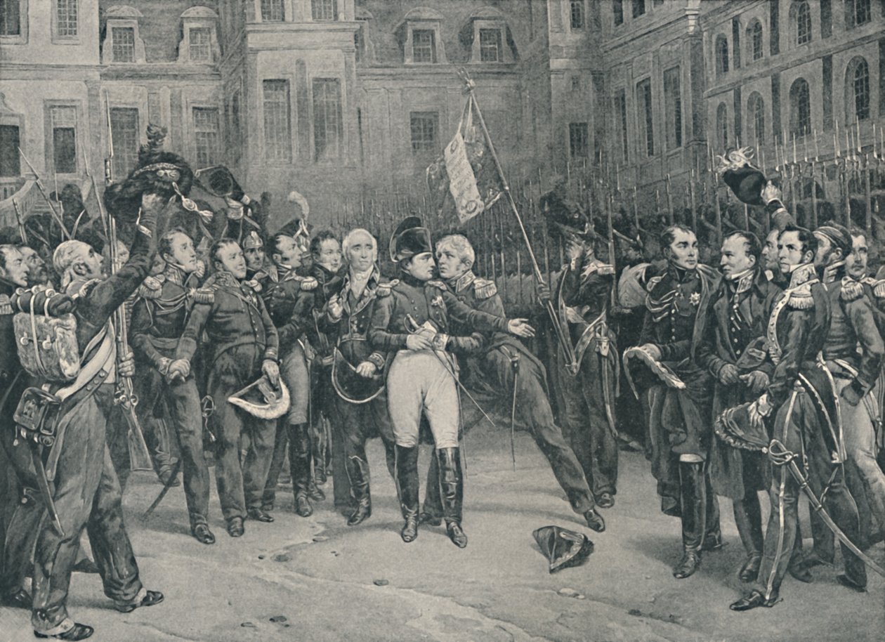 Despedida de Napoleón a la Guardia Imperial en Fontainebleau, 20 de abril de 1814, 1896 de Unbekannt