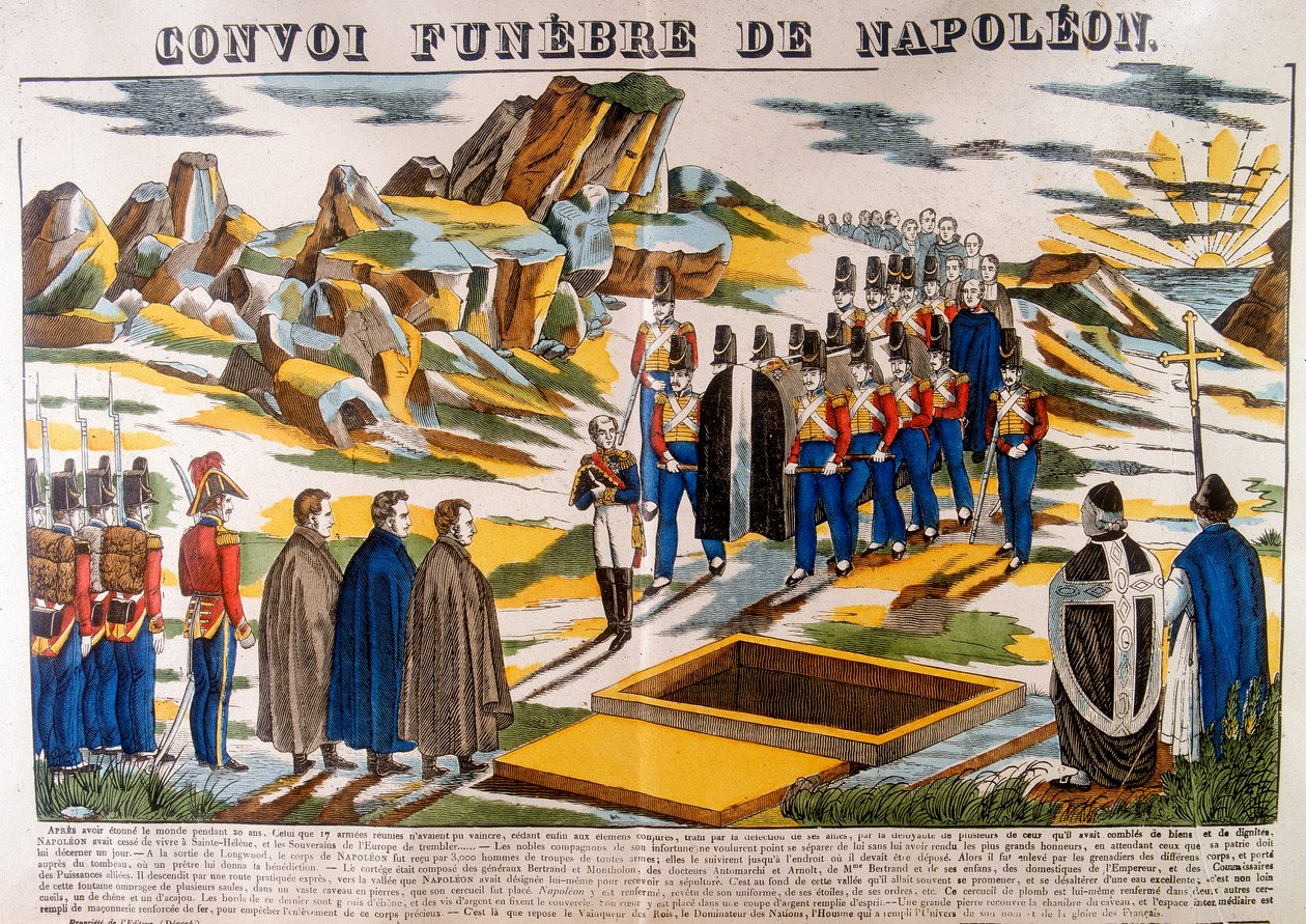 Cortejo fúnebre de Napoleón, Santa Elena, 1821 de Unbekannt