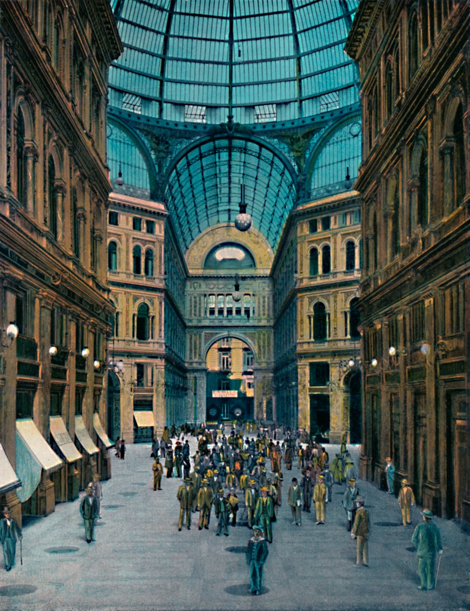 Nápoles - Interior de la Galería Umberto I, c. 1900 de Unbekannt