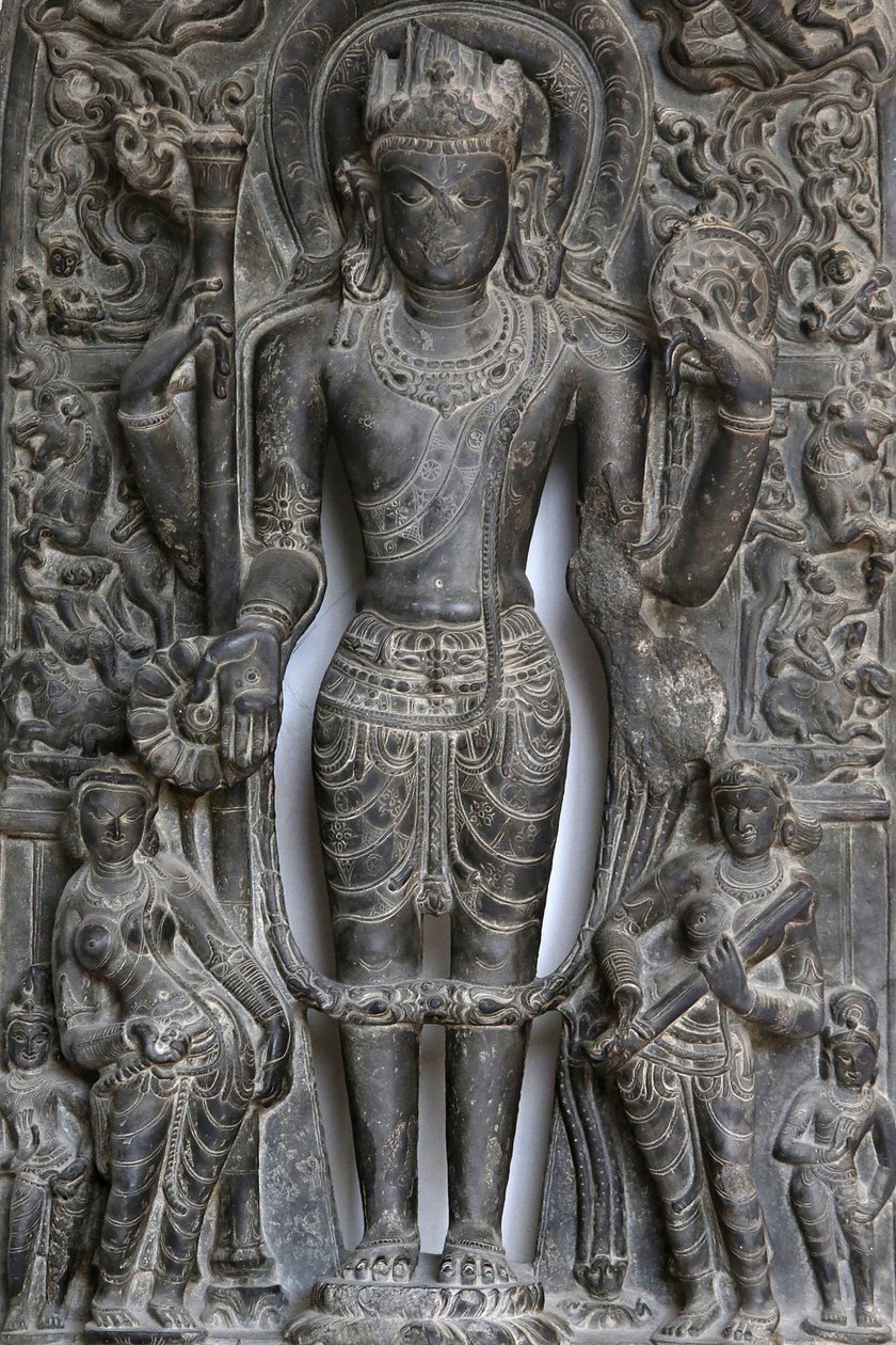 Museo Nacional de India, Delhi. Vishnu. Pala, siglos IX-X d.C. India Oriental. Piedra. Detalle. India. de Unbekannt