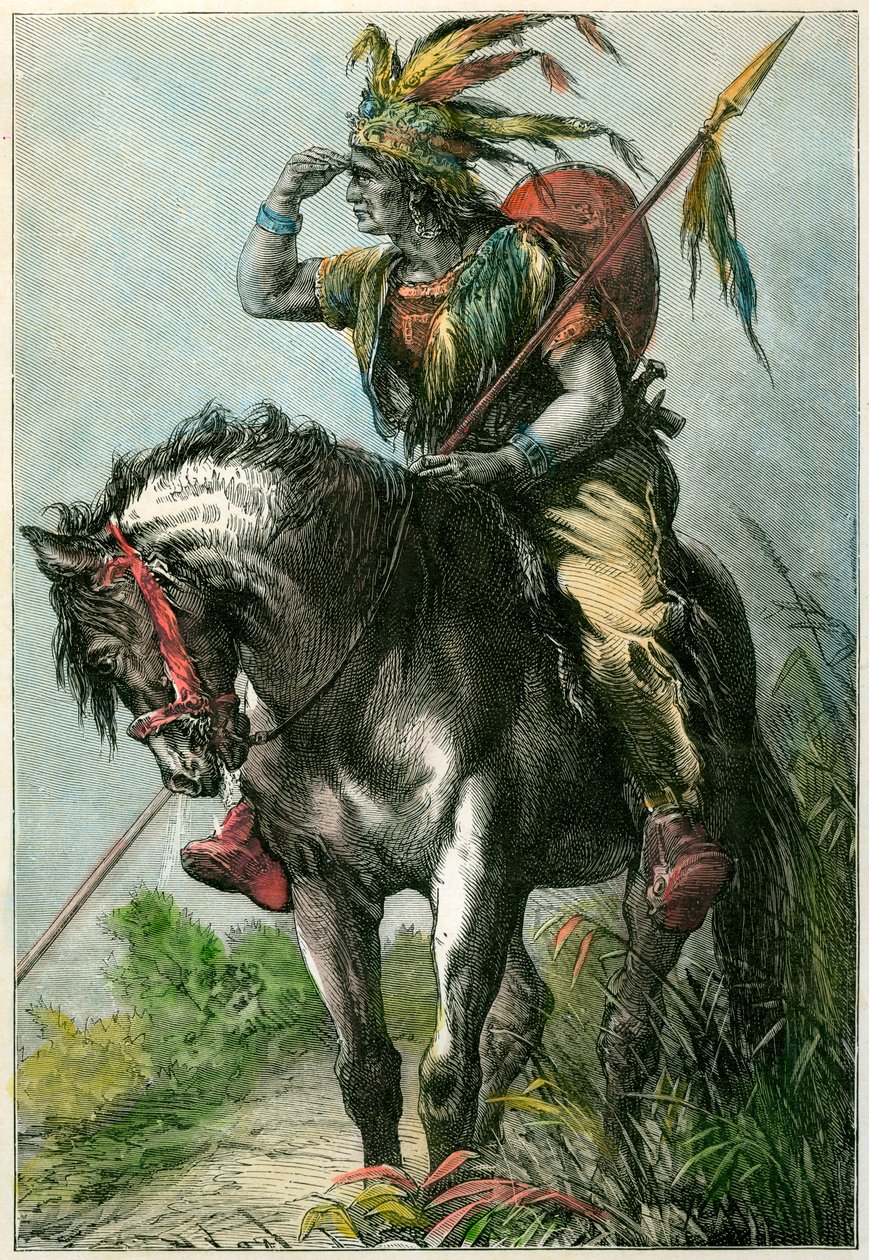 Explorador nativo americano, c. 1870 de Unbekannt