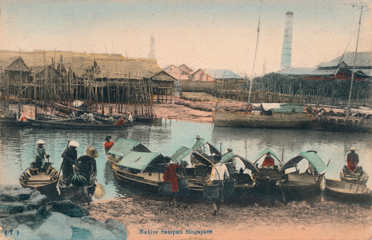Sampán nativo Singapur, c. 1910 de Unbekannt