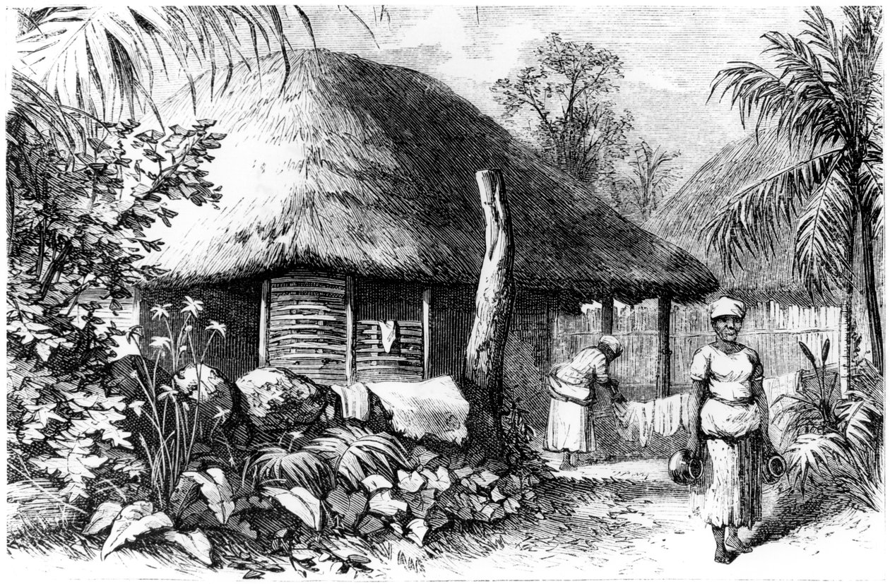 Habitación nativa, Santo Domingo, 1873 de Unbekannt