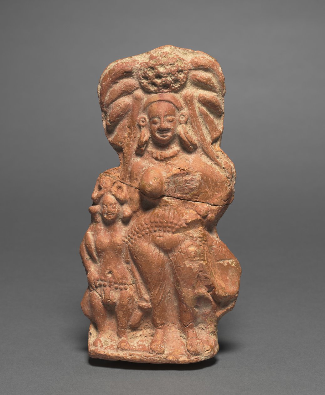 Divinidad de la naturaleza Yakshi con enano hermafrodita de Unbekannt