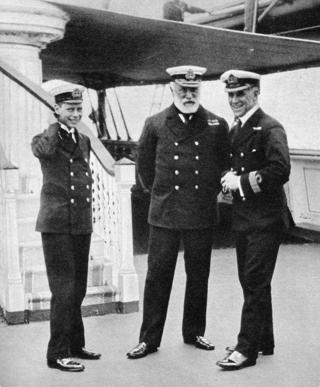 Cadete naval Príncipe Alberto con el Almirante Sir Lewis Beaumont, 1912 de Unbekannt