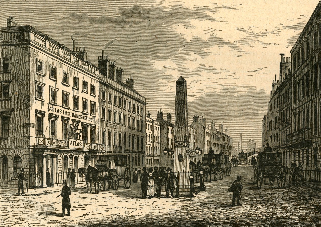 New Bridge Street y el Obelisco en 1755, 1897 de Unbekannt