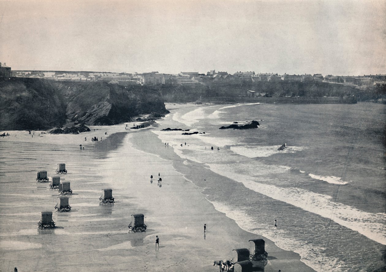 Newquay - Un lugar tranquilo para bañarse, 1895 de Unbekannt