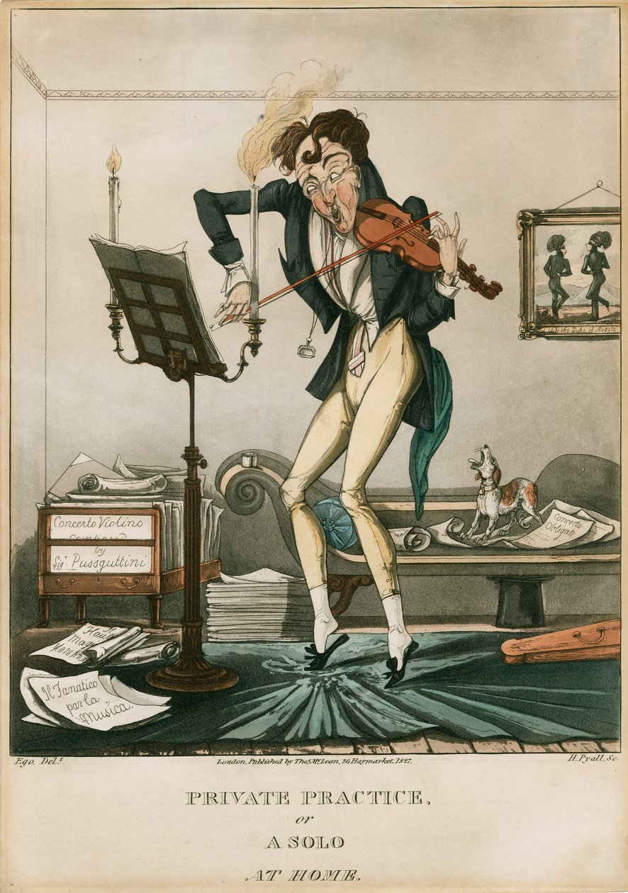 Niccolo Paganini - caricatura de Unbekannt