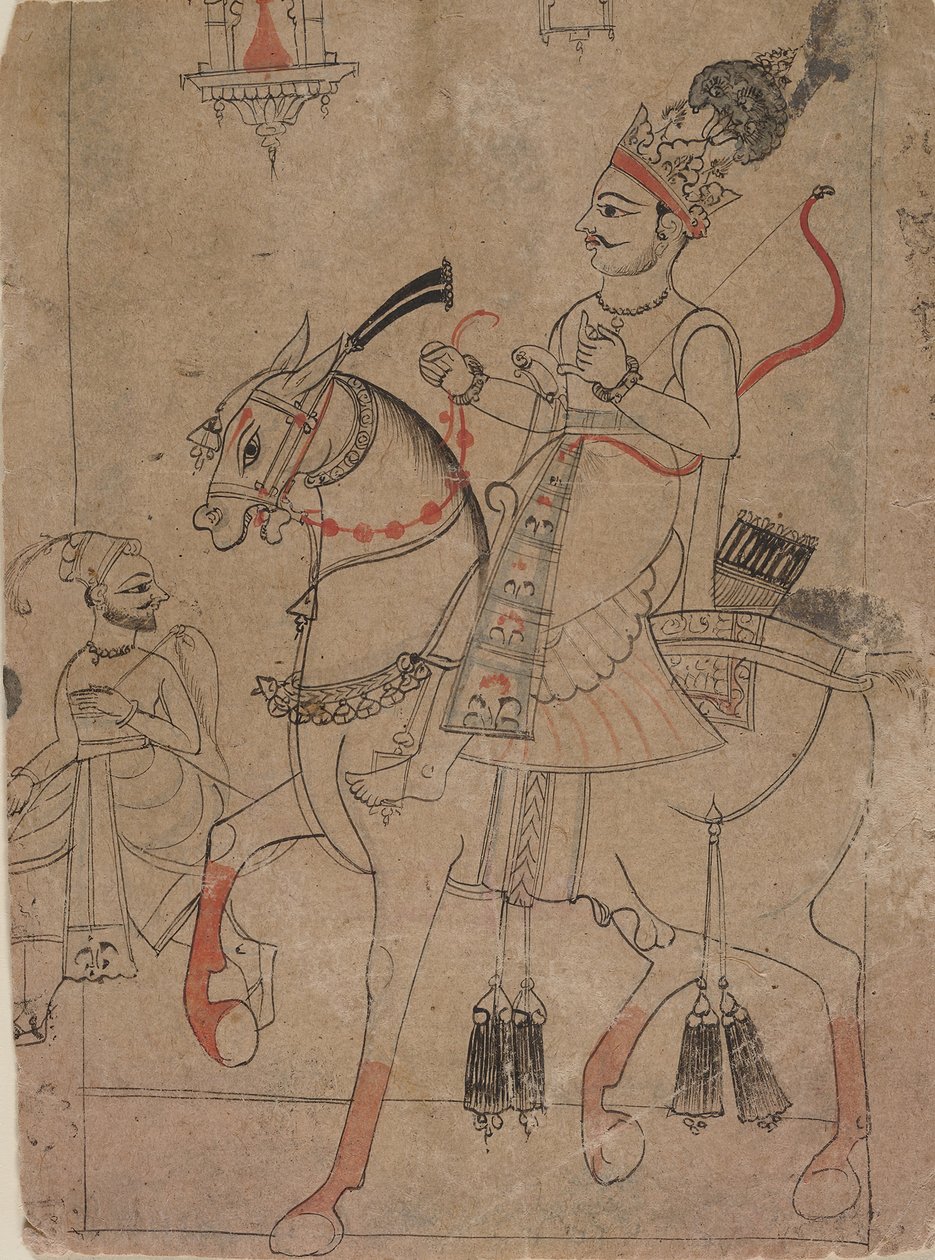 Noble a caballo, mediados del siglo XVIII de Unbekannt