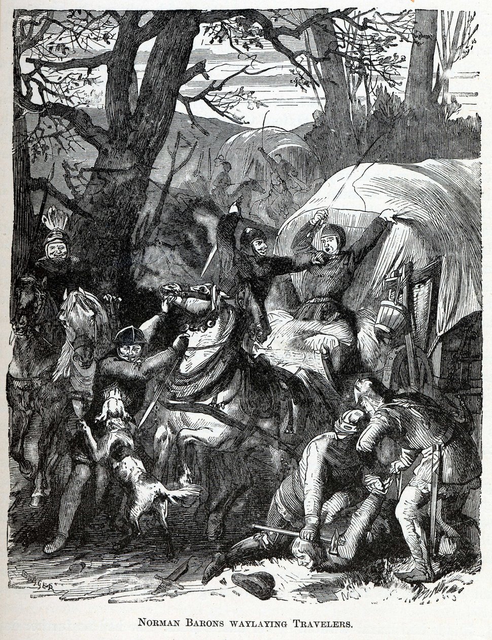Barones Normandos Asaltando Viajeros, 1882 de Unbekannt