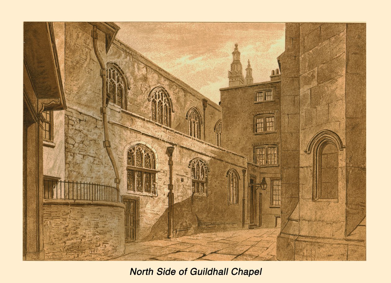 Lado norte de la Capilla Guildhall, 1886 de Unbekannt