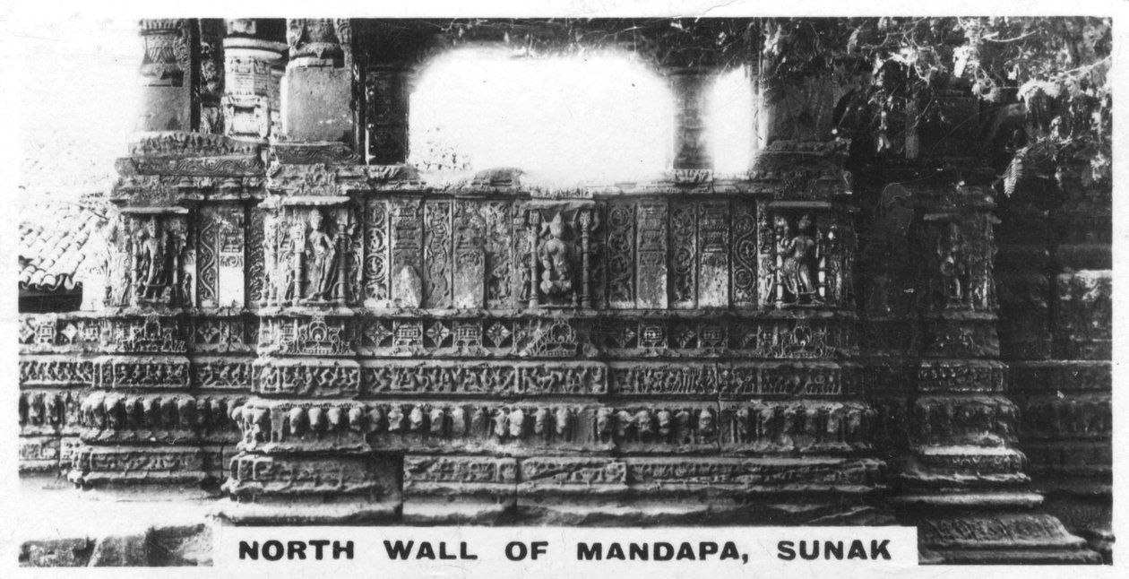 Muro norte de Mandapa, Sunak, India, c. 1925 de Unbekannt