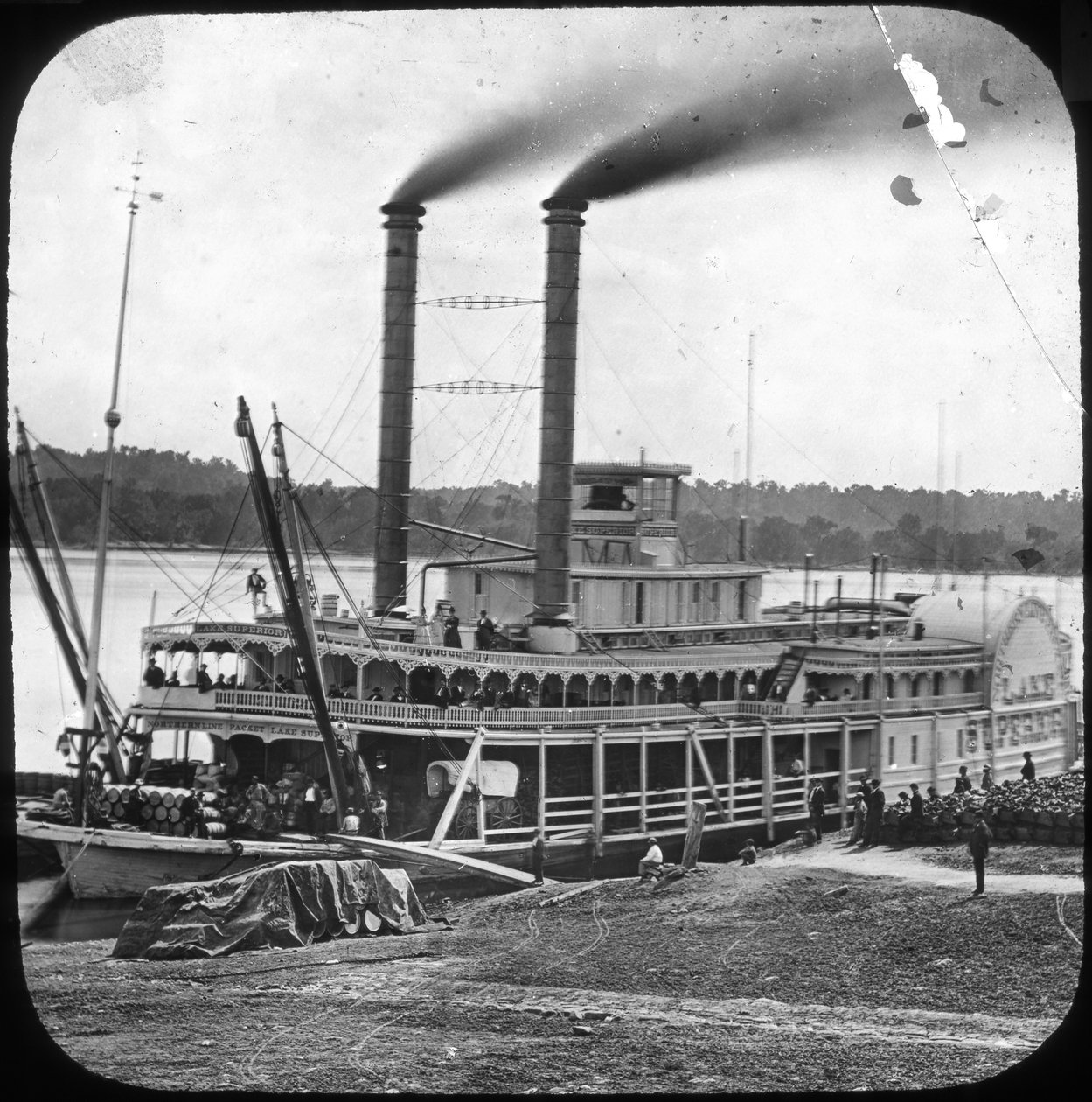Vapor de paletas de la Northern Line Packet Company, Lago Superior, EE.UU., c1870s de Unbekannt