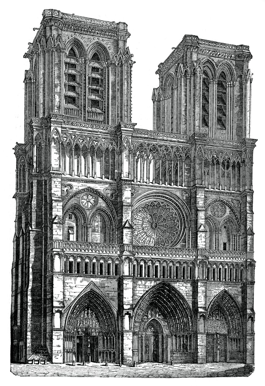 Notre Dame, París, 1870 de Unbekannt