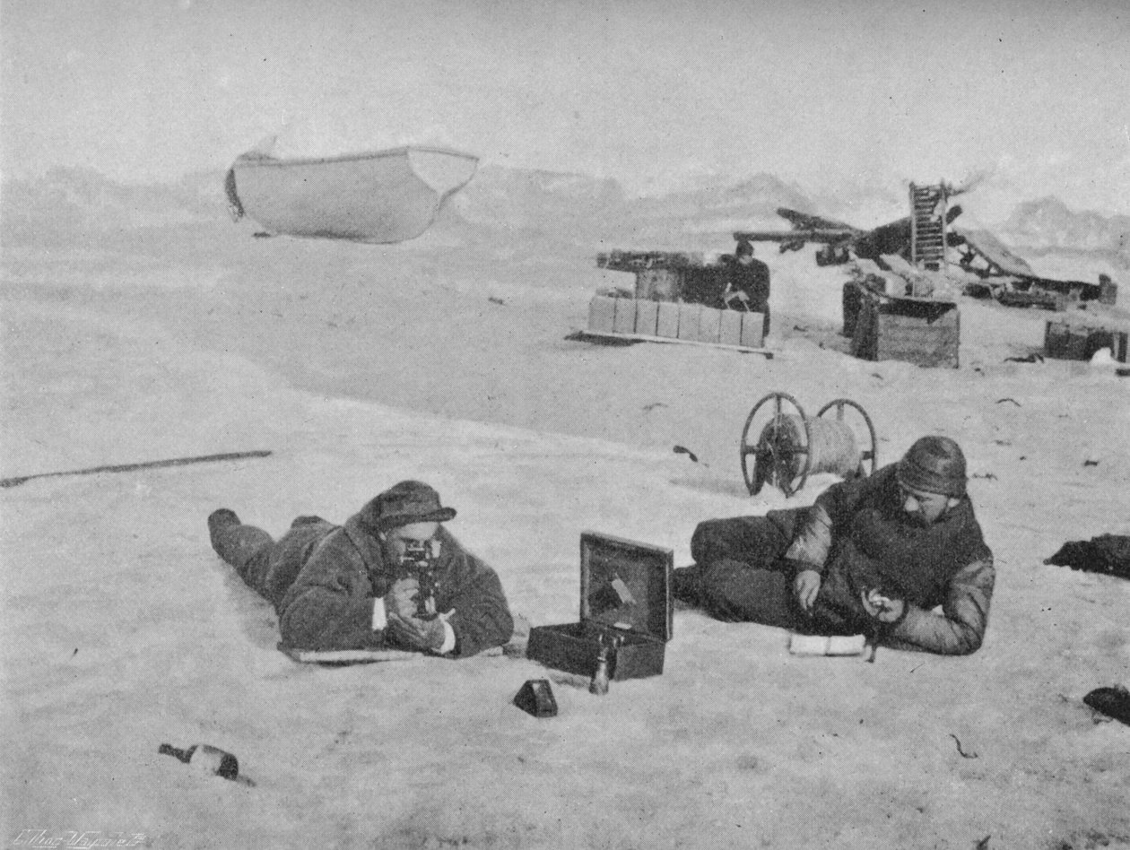 Observación con sextante y horizonte artificial. Julio 1895, 1897 de Unbekannt