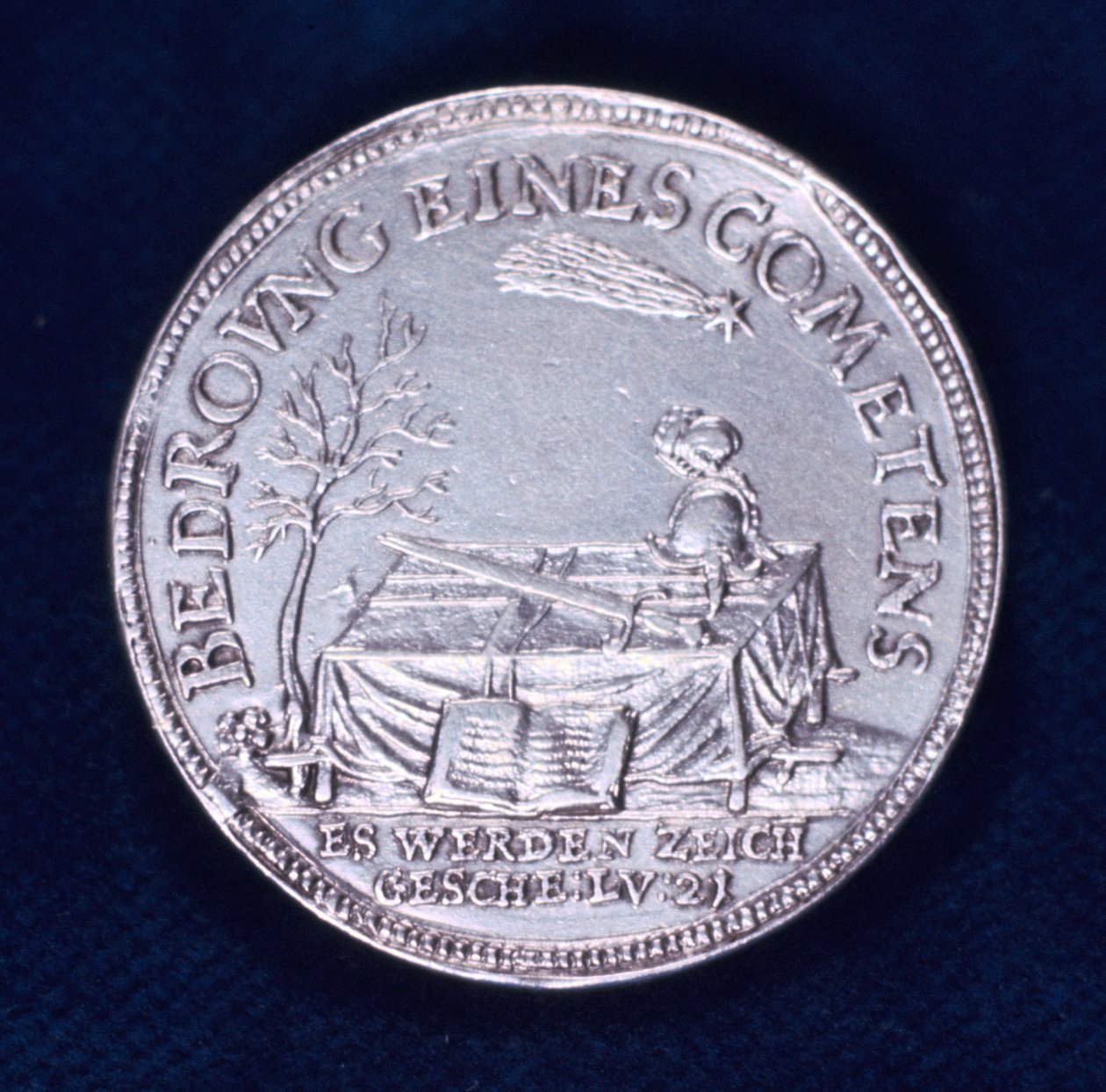 Anverso de una medalla conmemorativa del brillante cometa de noviembre de 1618 de Unbekannt
