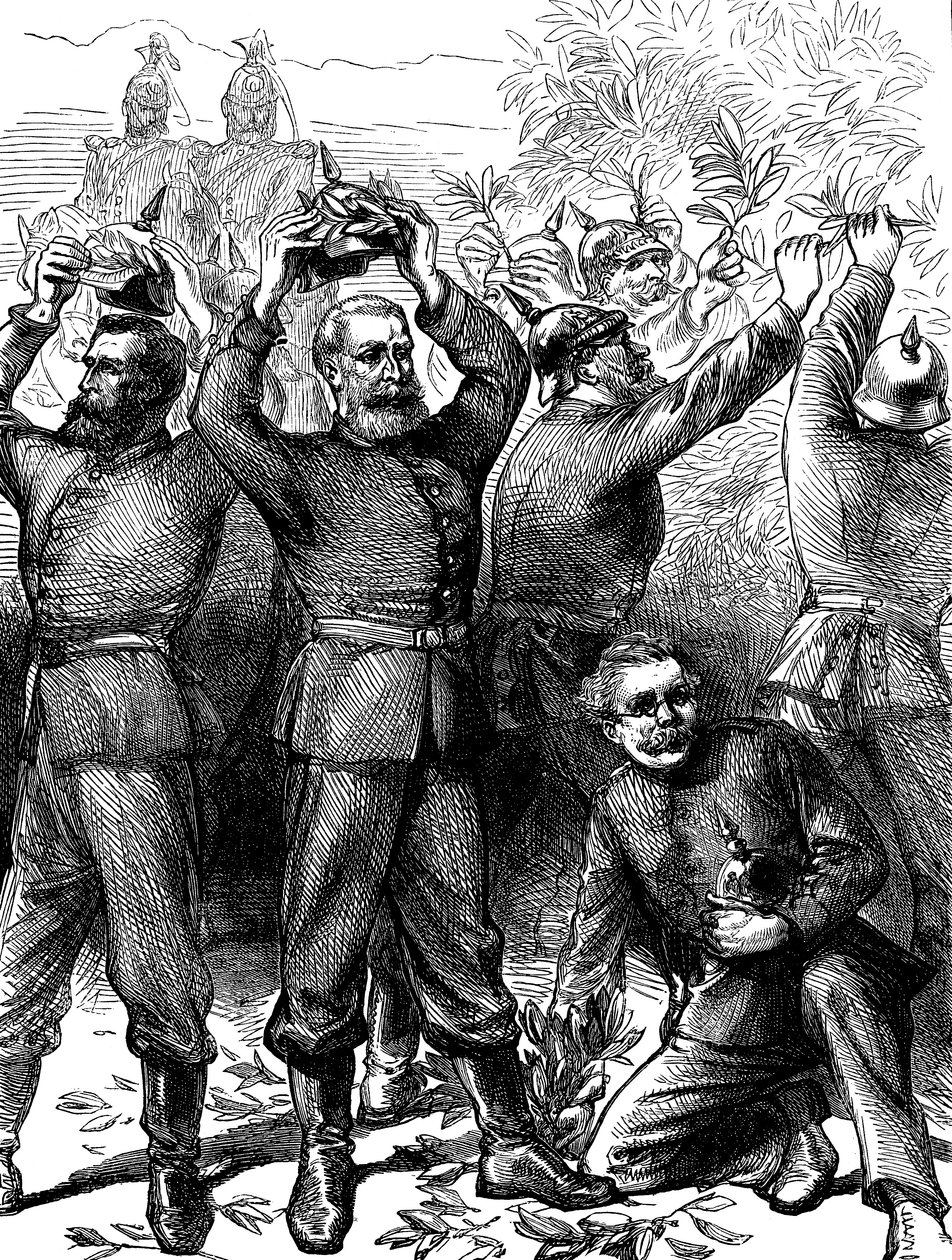 Ocupación de París por los alemanes después de la Guerra Franco-Prusiana, marzo de 1871 c1880 de Unbekannt