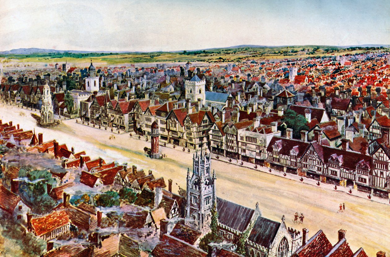 Viejo Cheapside, alrededor de 1580, c. 1900-1920 de Unbekannt