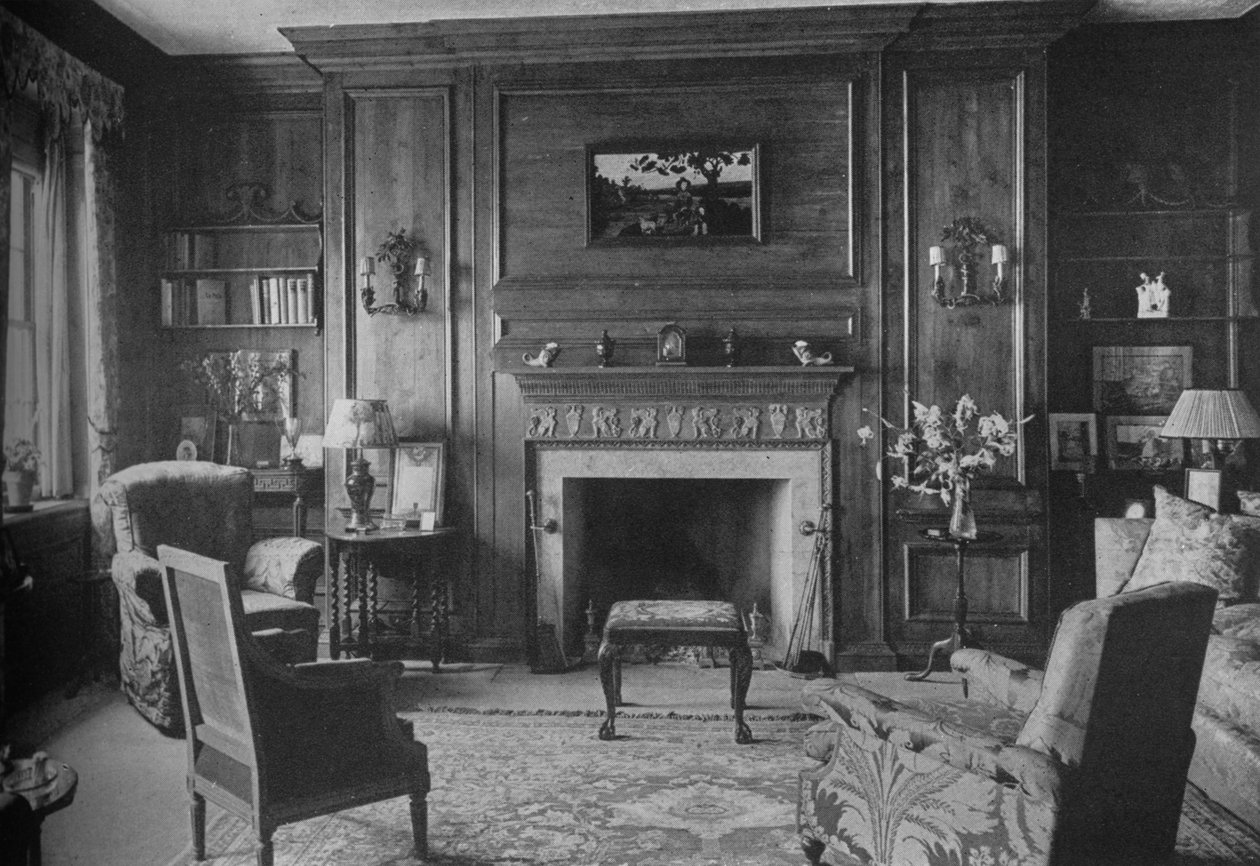 Paneles georgianos antiguos en la oficina de la Srta. Morgan, casa de la Srta. Anne Morgan, Nueva York, 1924 de Unbekannt