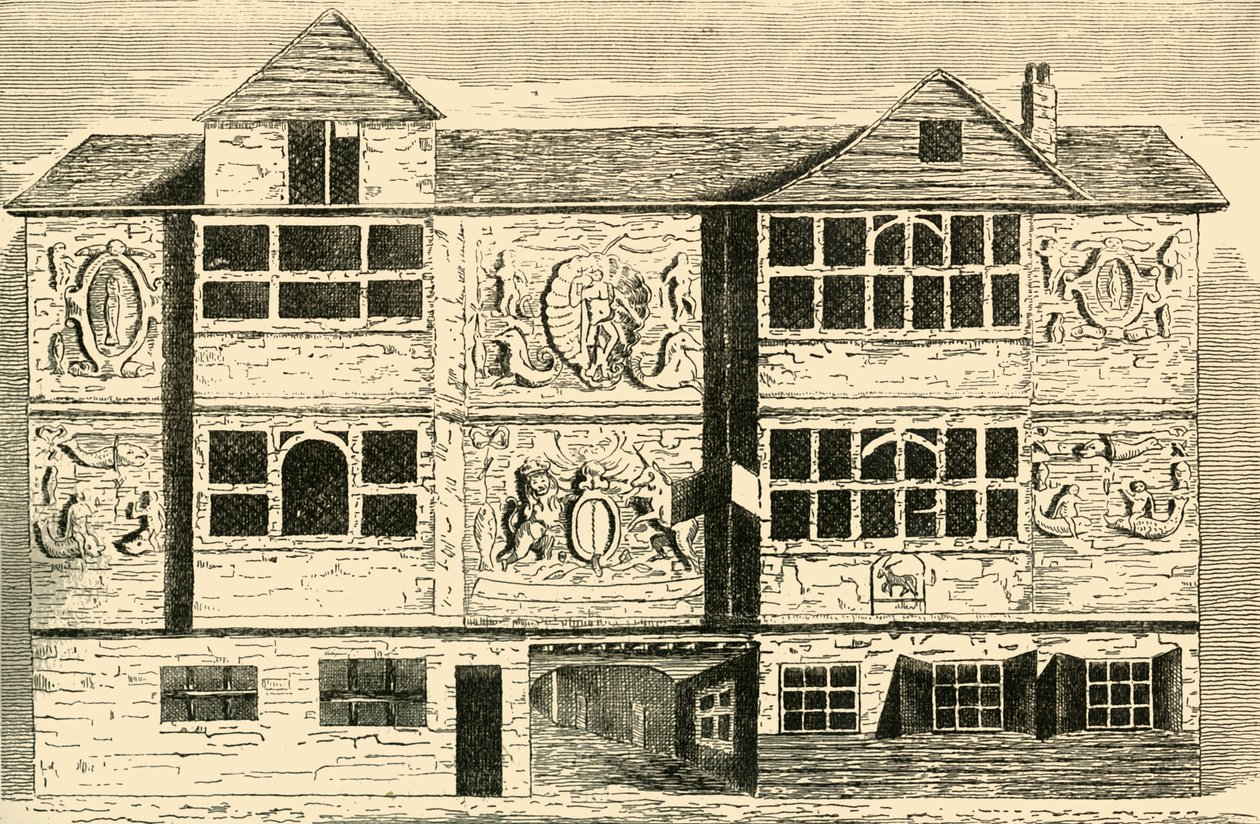 Casas antiguas anteriormente en Bankside, c1878 de Unbekannt