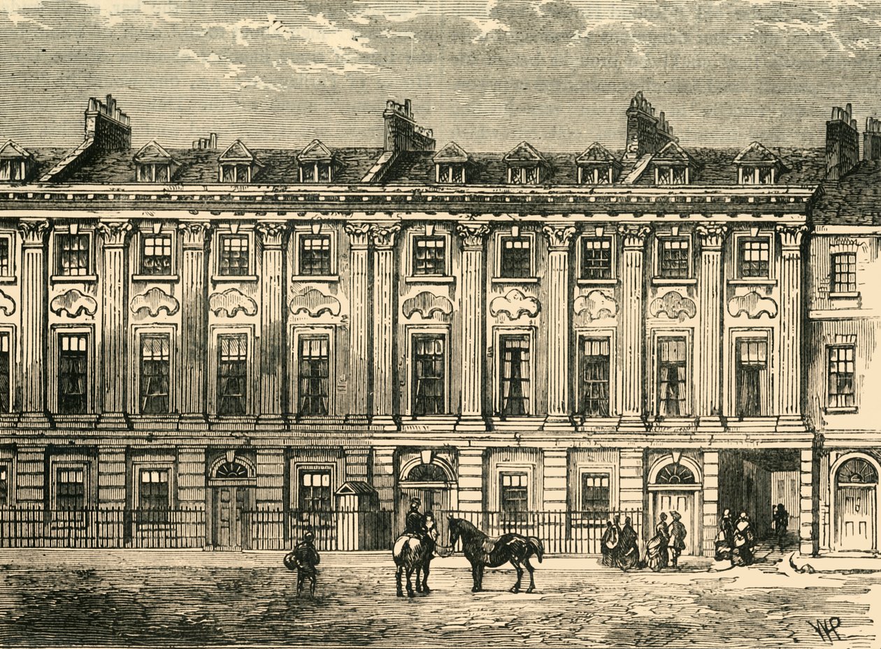 Casas antiguas en Great Queen Street, lado sur, 1850, 1881 de Unbekannt