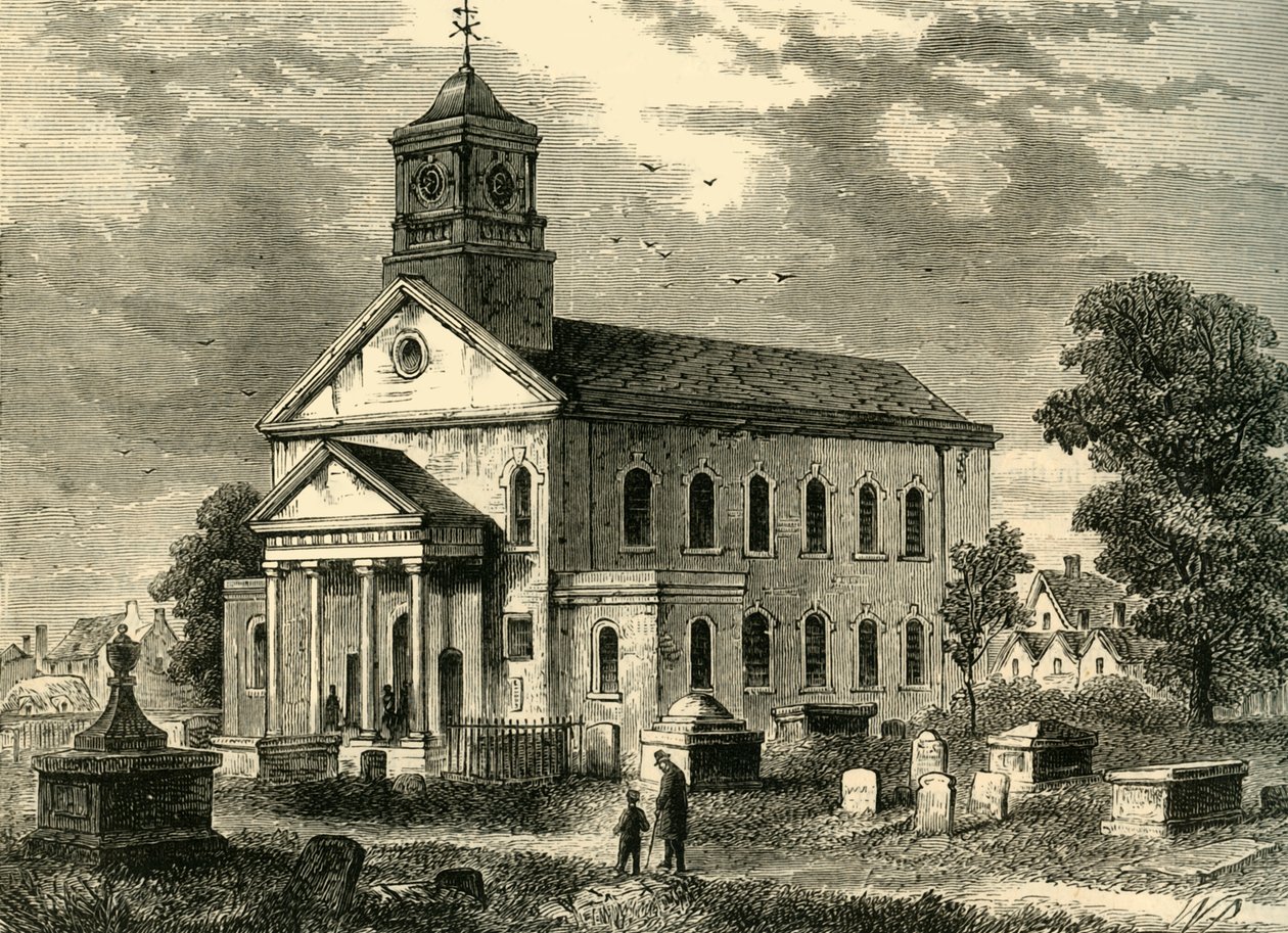 Antigua iglesia de Newington en 1866, c1878 de Unbekannt
