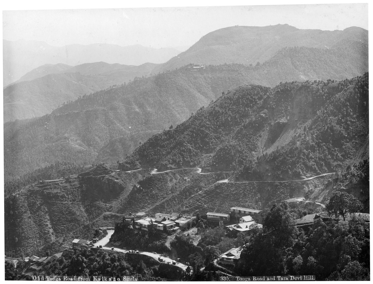 Antigua carretera de Tonga de Kalka a Simla, India, principios del siglo XX de Unbekannt