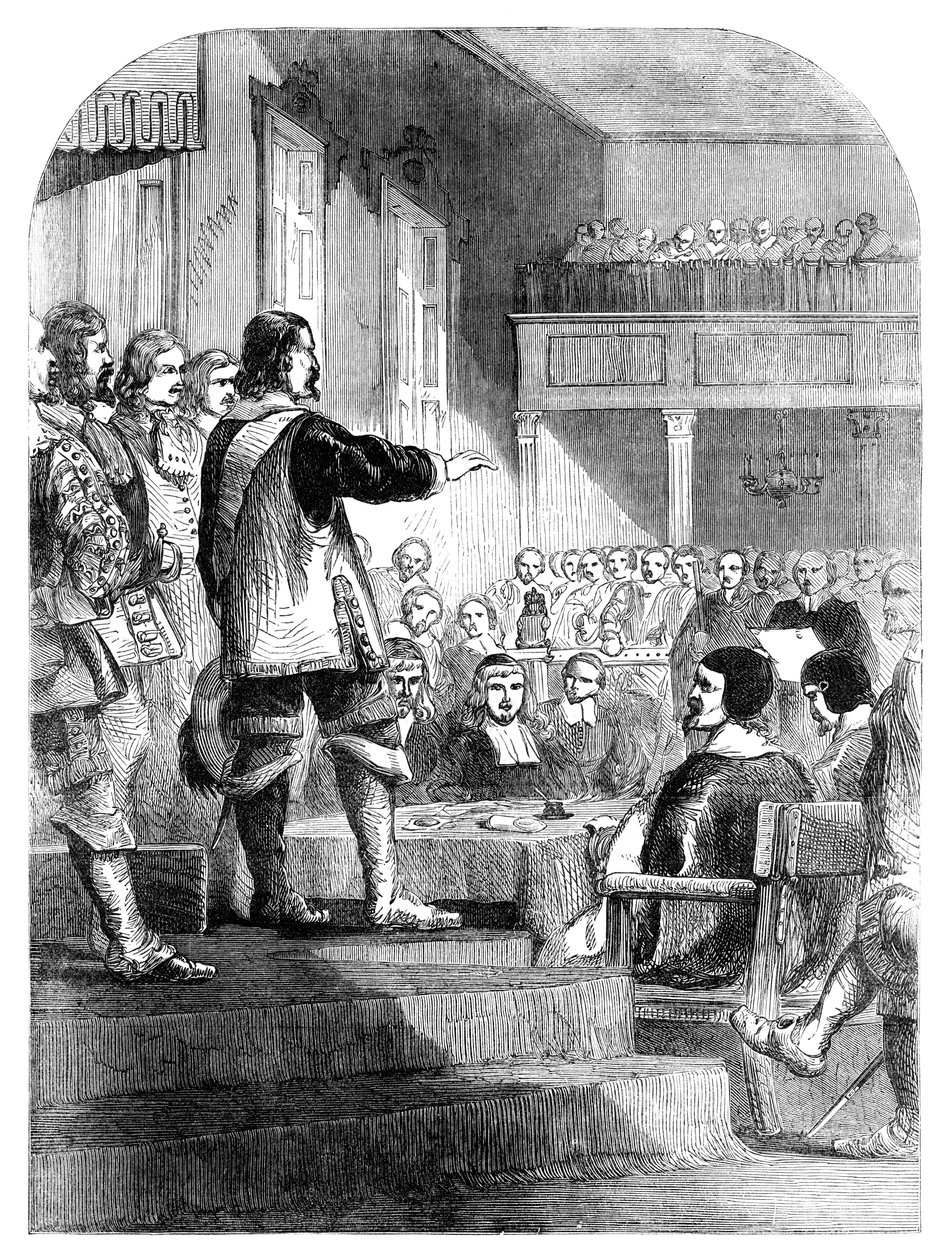 Oliver Cromwell 1599-1658 rechazando aceptar la corona de Unbekannt