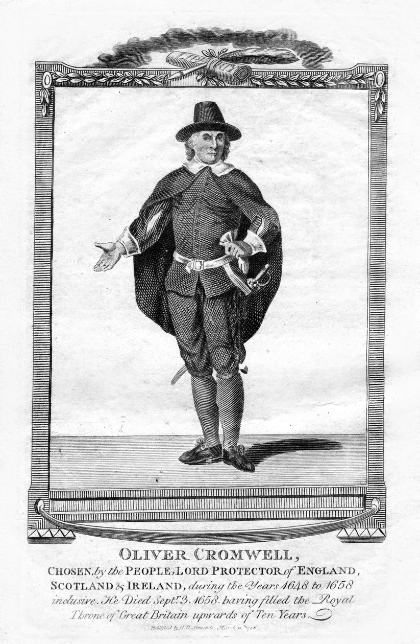 Oliver Cromwell, líder militar y político inglés, 1706 de Unbekannt