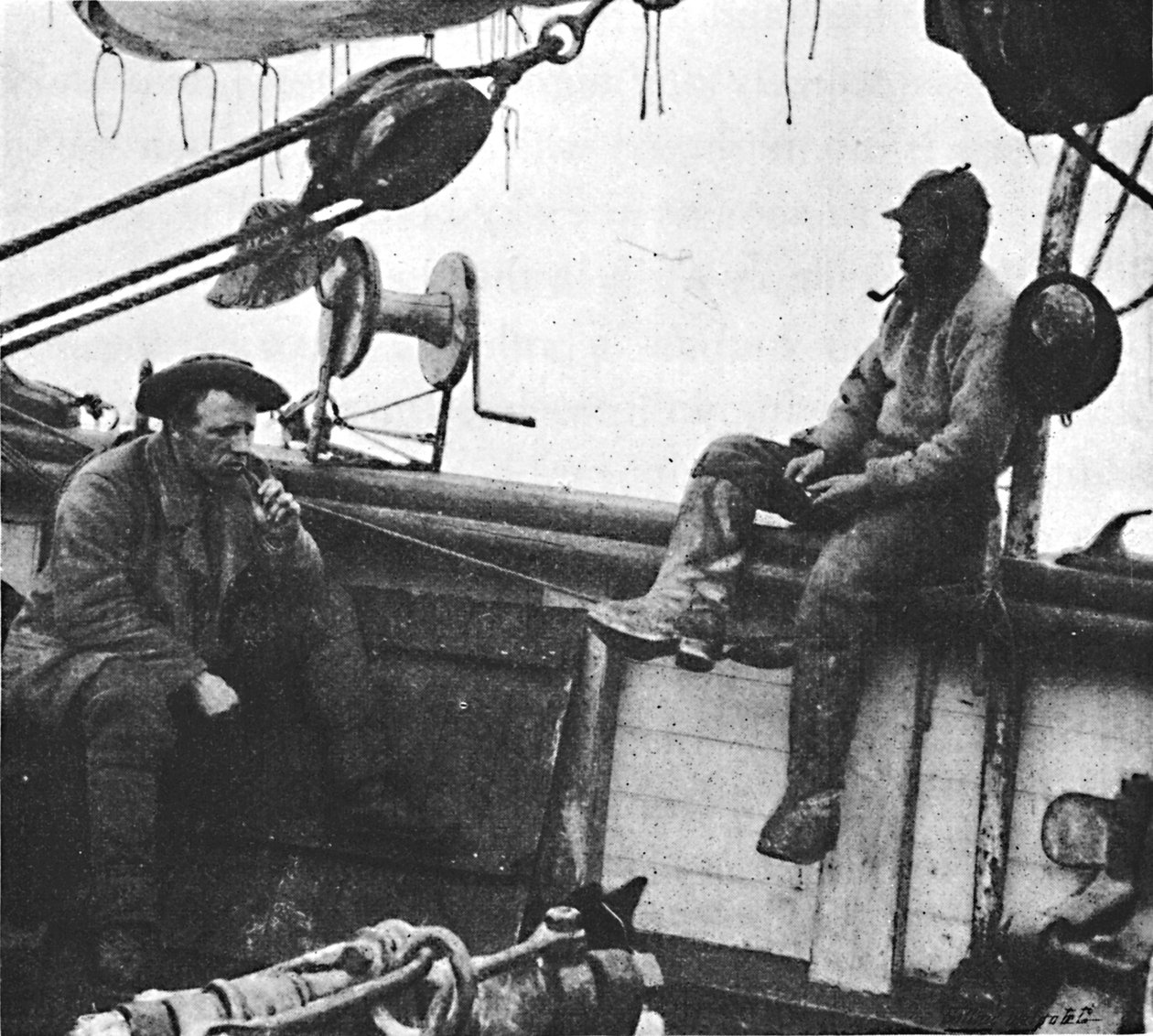 En la cubierta trasera del Fram, octubre de 1894, 1894-1897 de Unbekannt