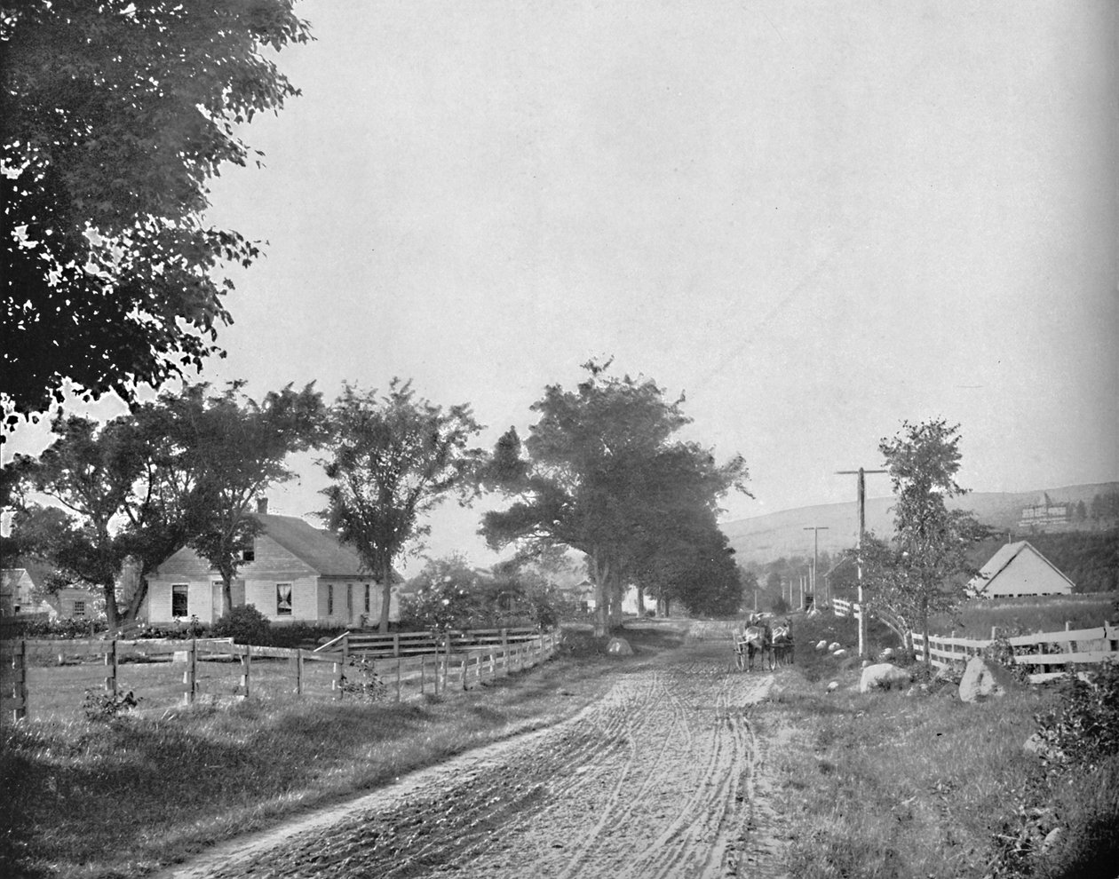 En el camino a Echo Lake, Montañas Blancas, New Hampshire, c. 1897 de Unbekannt