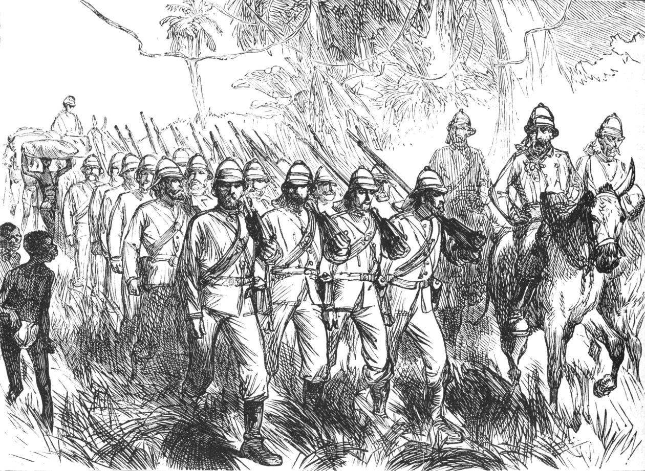 En la marcha desde Elmina, c. 1880 de Unbekannt