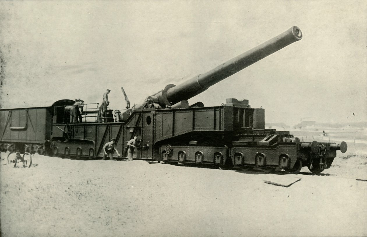 Uno de los monstruosos cañones británicos, 1919 de Unbekannt