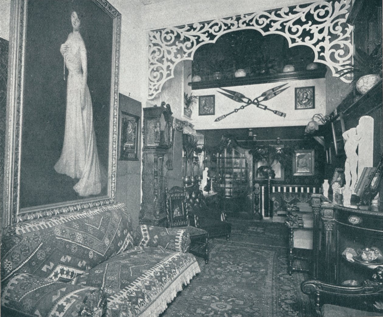 Una de las Salas de Recepción en el Instituto Sandow, c1898 de Unbekannt