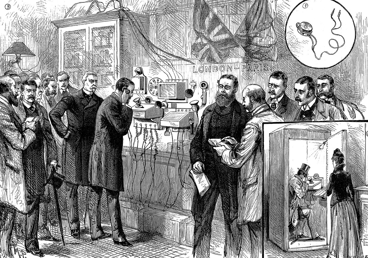 Apertura de la línea telefónica anglo-francesa, 1891 de Unbekannt