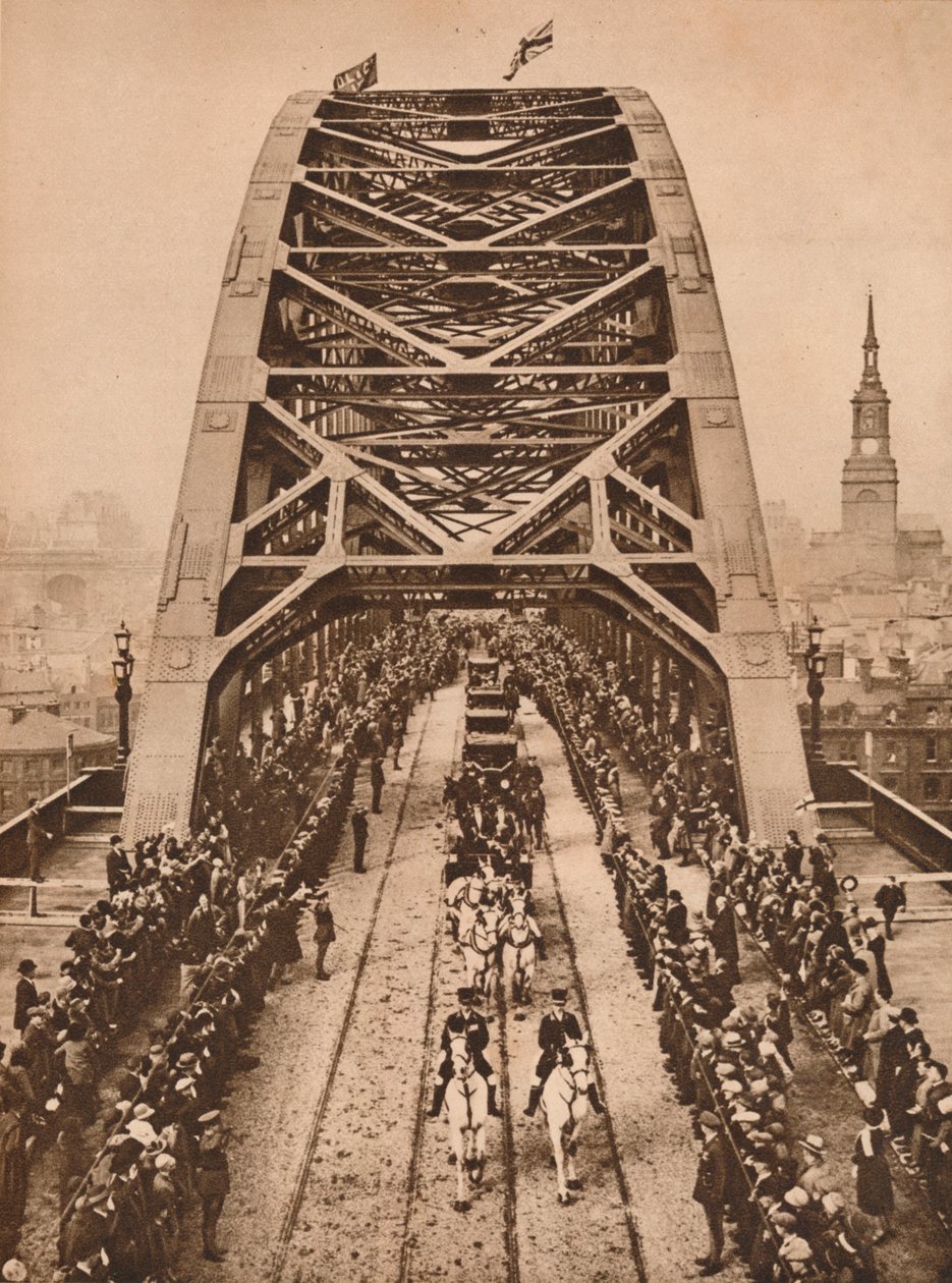 Inauguración del nuevo puente Tyne por el rey Jorge V, Newcastle-upon-Tyne, 10 de octubre de 1928. 1935 de Unbekannt
